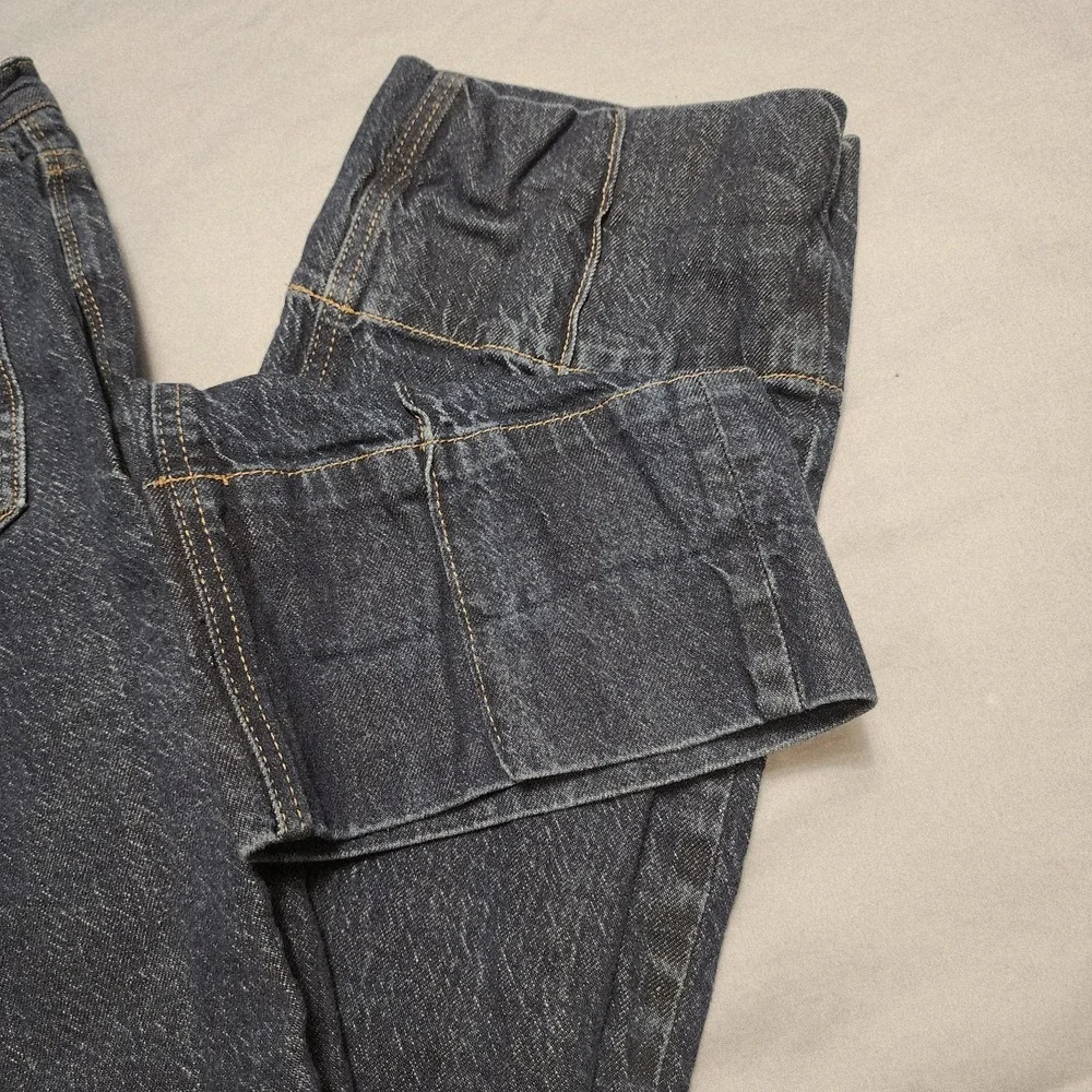 Habitual Womens 2/26 Wide Leg Jeans Seamed Medium Blue High Rise Denim Pants‎
